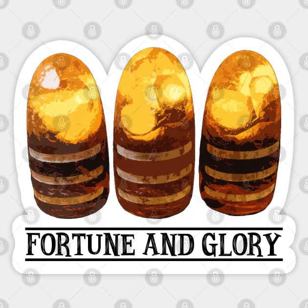 Fortune and Glory Kid Sticker by Buff Geeks Art